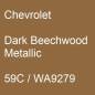 Preview: Chevrolet, Dark Beechwood Metallic, 59C / WA9279.